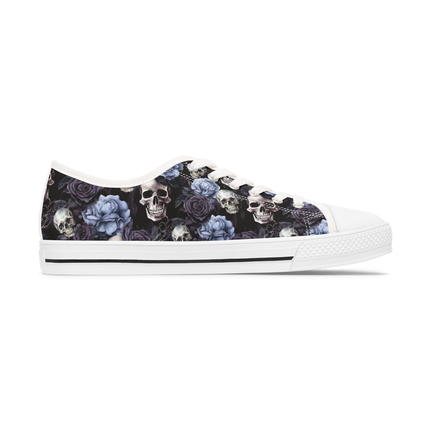 Floral Skull Low-Tops Women