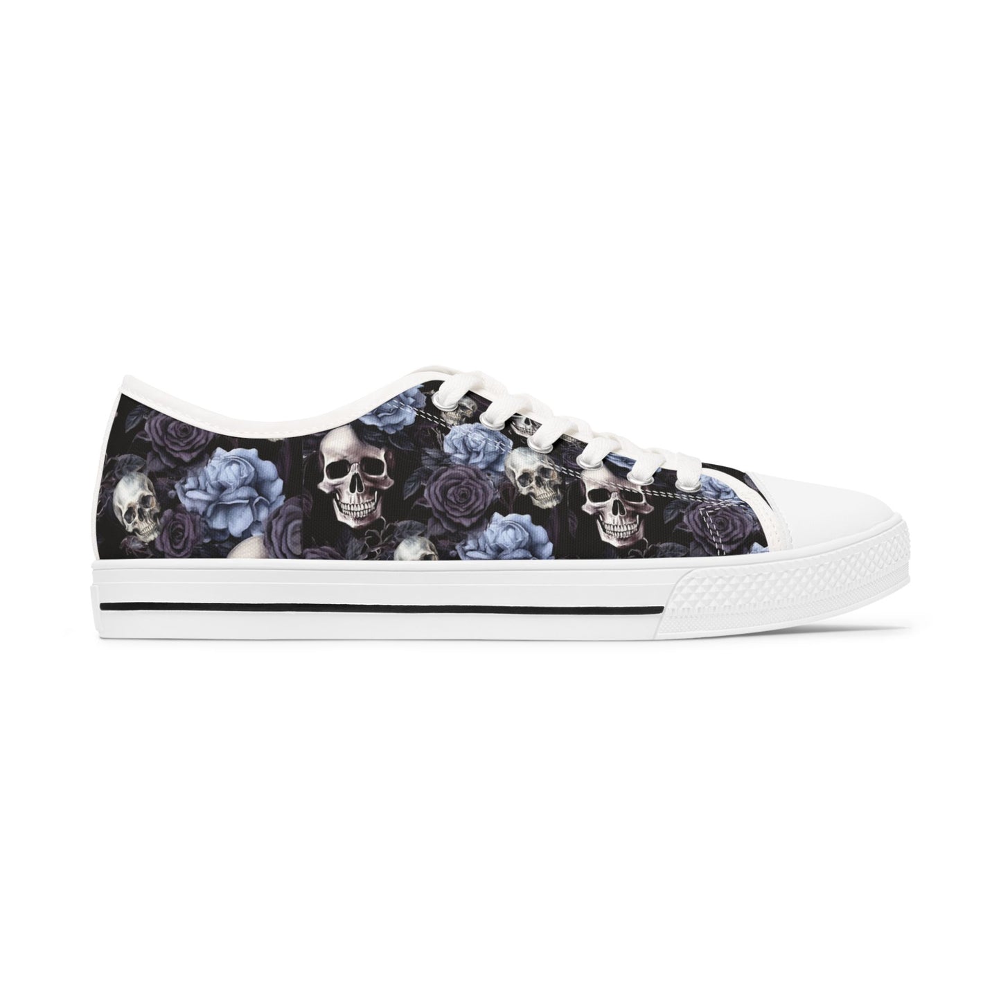 Floral Skull Low-Tops Women