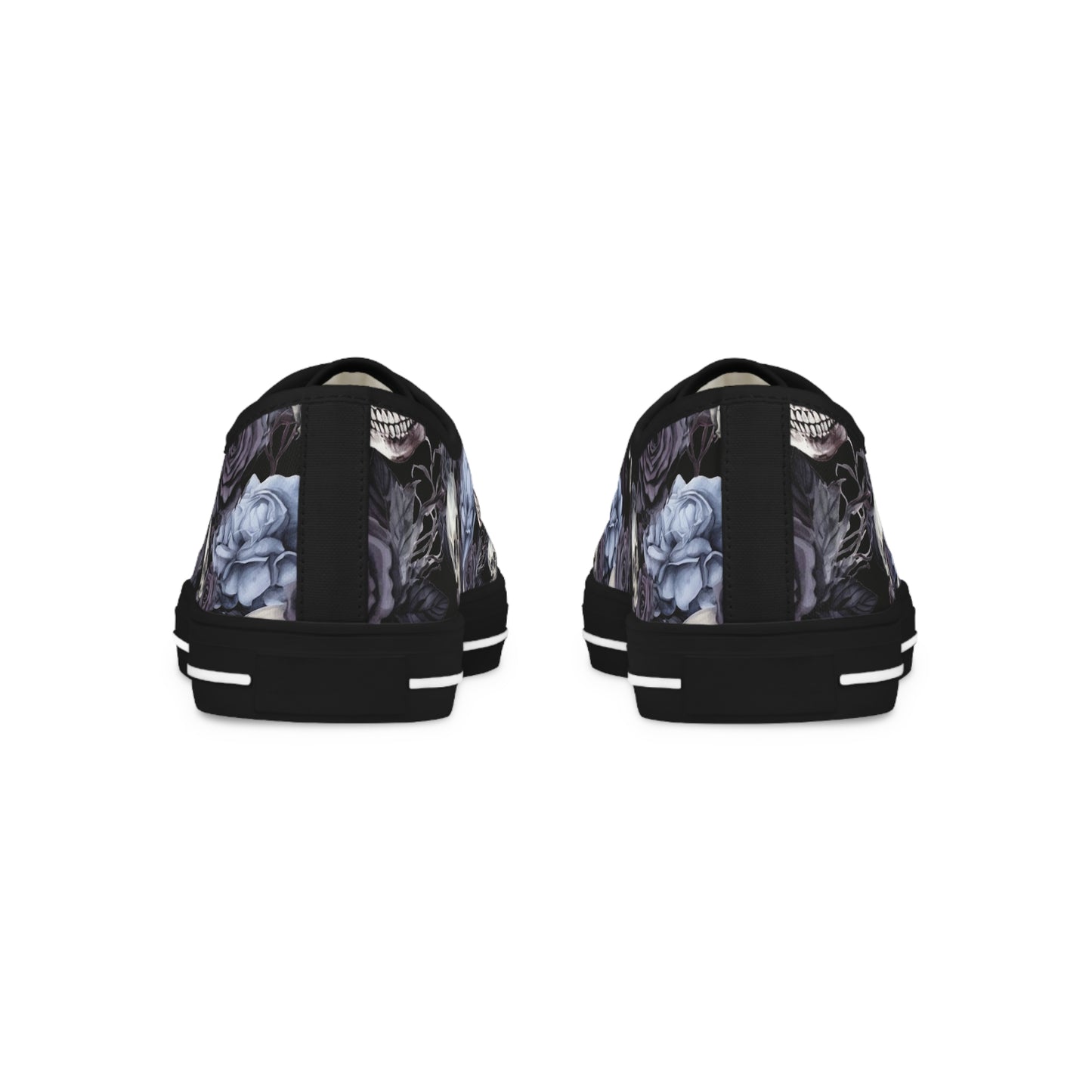 Men's Floral Skull Low-Tops