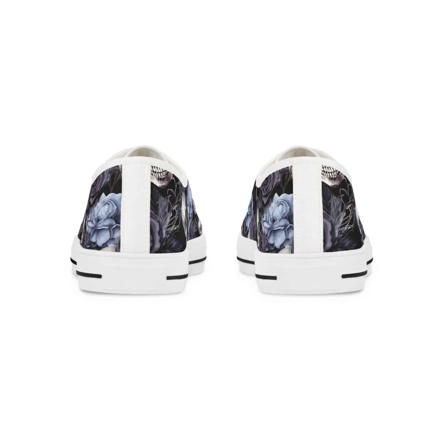 Men's Floral Skull Low-Tops