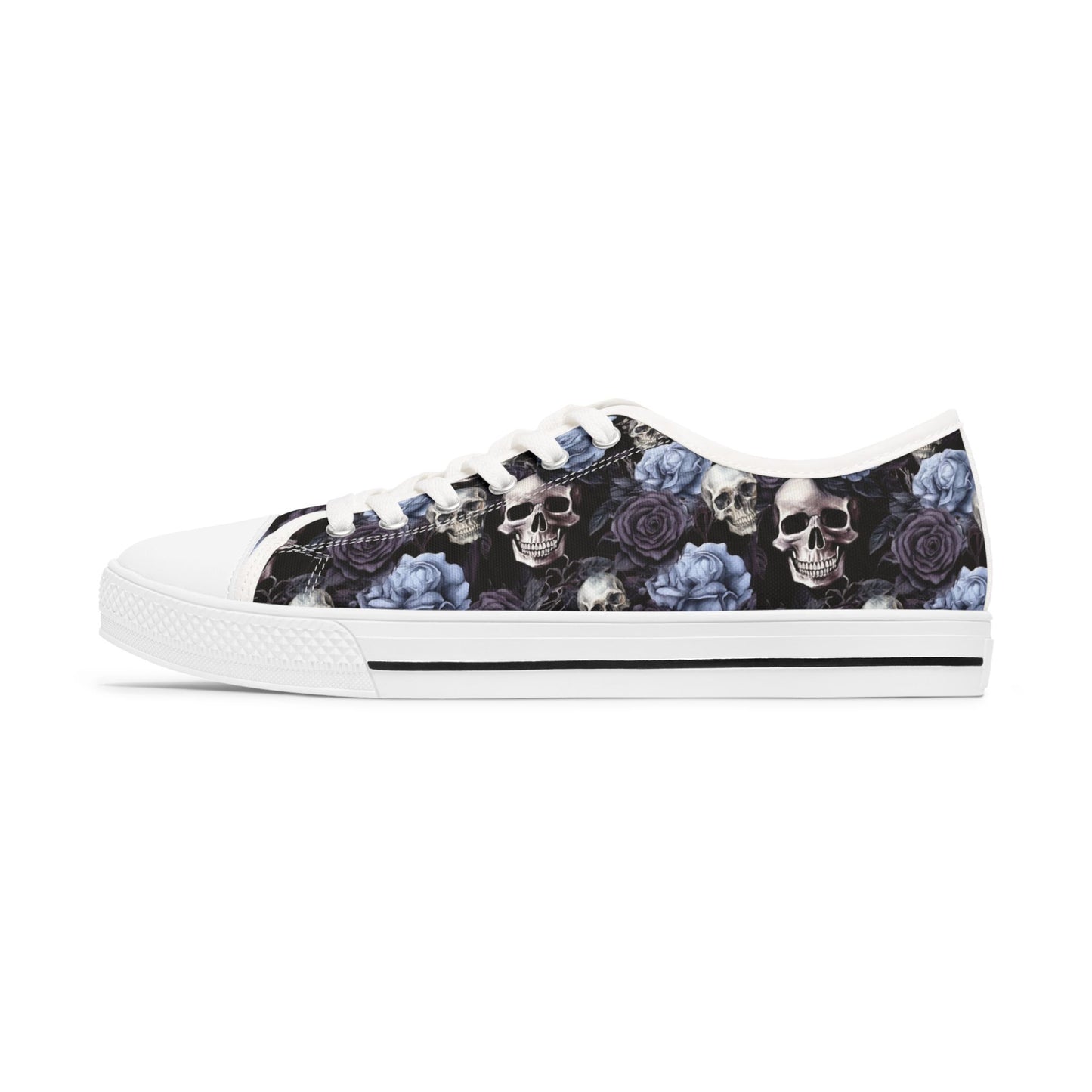 Floral Skull Low-Tops Women