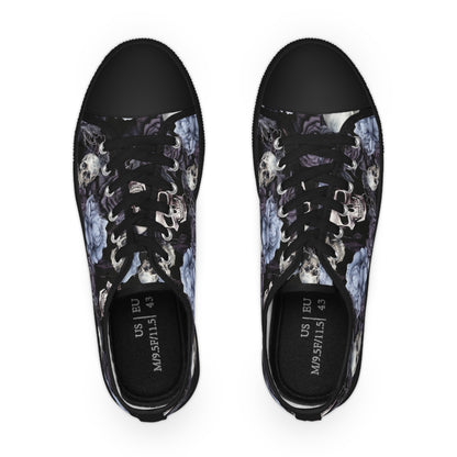 Men's  Floral Skull Low-Tops