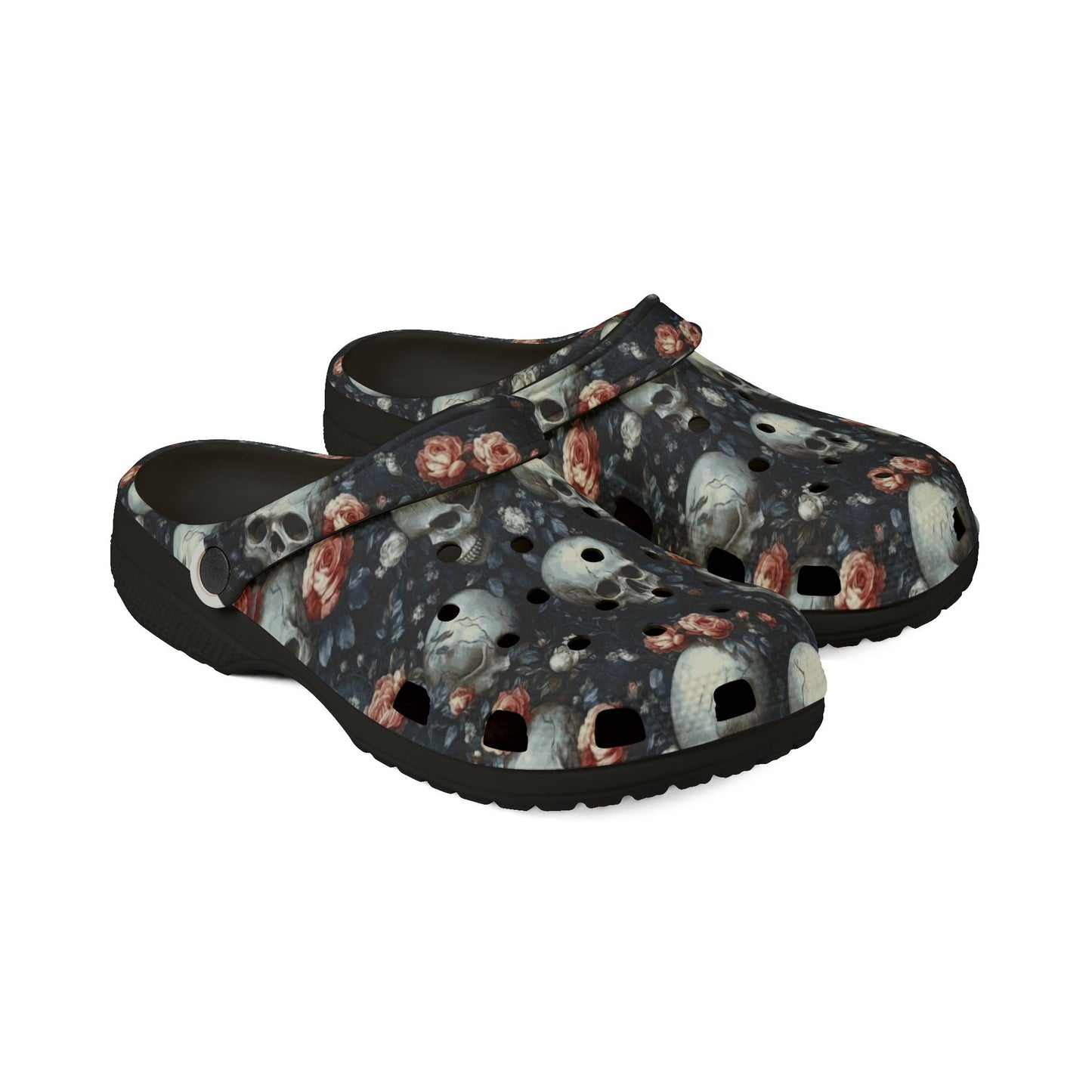 Skull Flora Foam Clogs