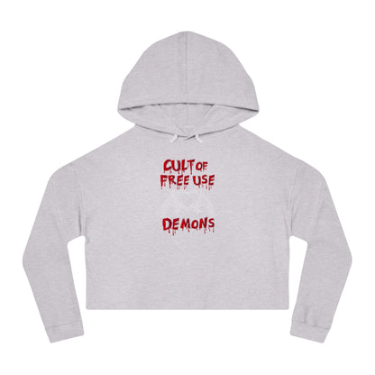 Women’s Cropped Hooded Sweatshirt for Free Use Demons