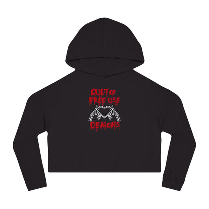Women’s Cropped Hooded Sweatshirt for Free Use Demons