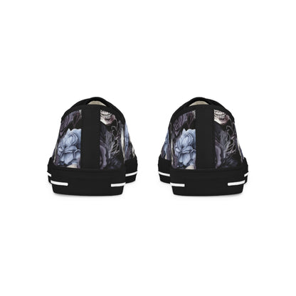 Men's  Floral Skull Low-Tops