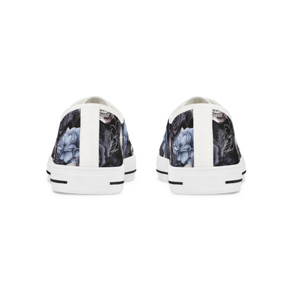 Men's  Floral Skull Low-Tops
