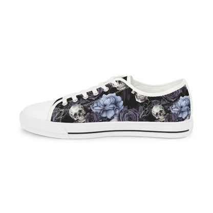 Men's  Floral Skull Low-Tops