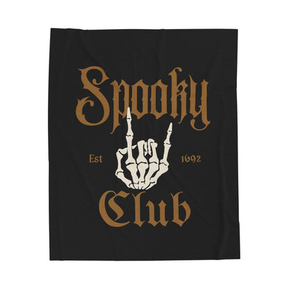 Spooky Club Velveteen Plush Blanket
