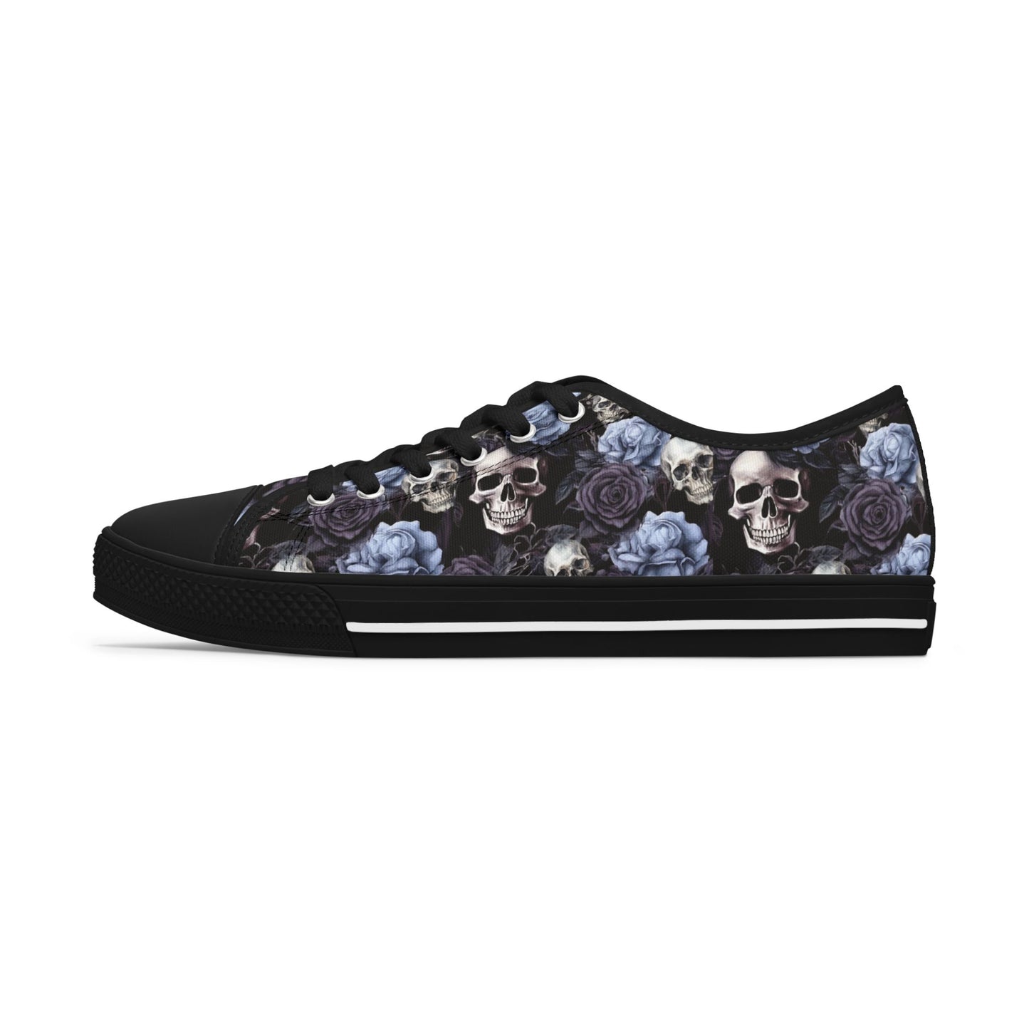 Floral Skull Low-Tops Women